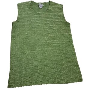 Nicola Lime Green Chartreuse Popcorn Top Shortsleeves Women’s Size XL NWOT